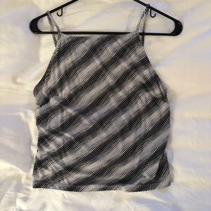Everlane Black and White Striped Tank